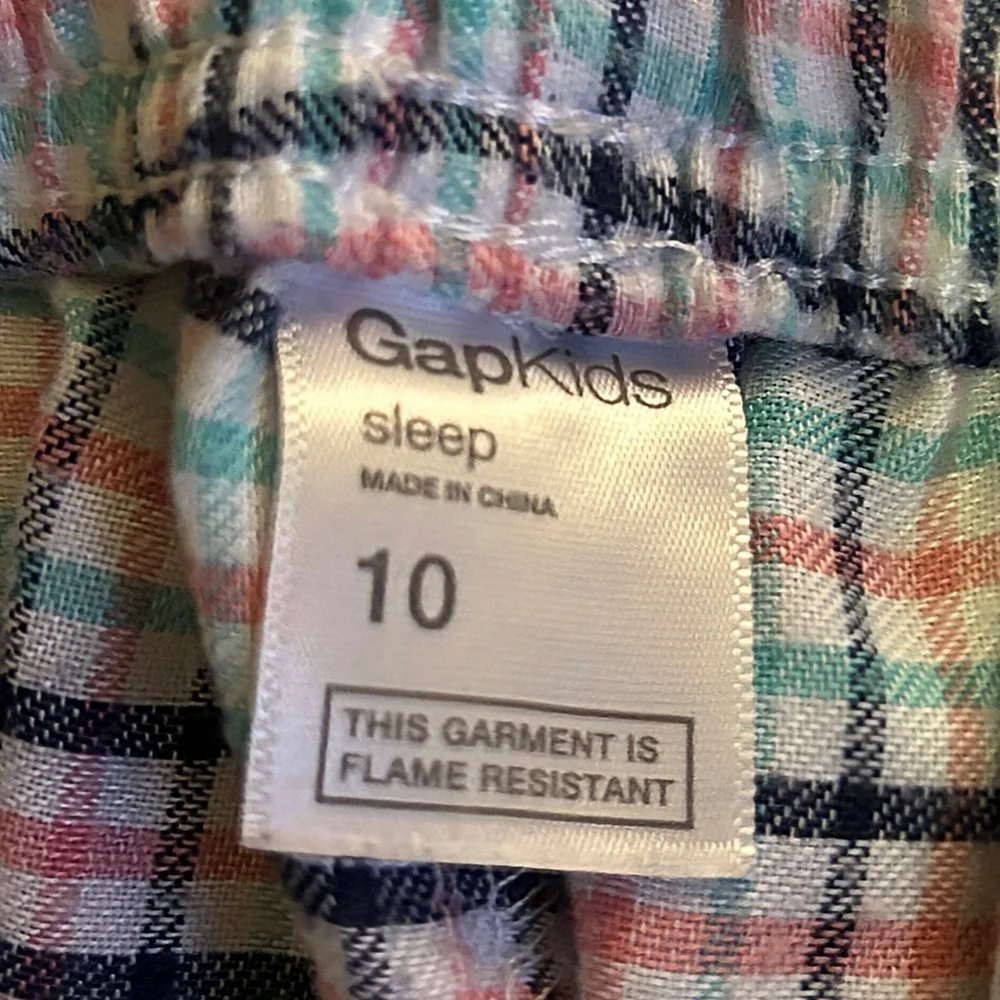 Gap Kids Size 10 Plaid Sleep Pajama Pants